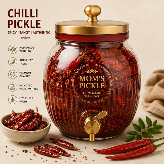 Homemade Red Chilli Pickle by Mom's Pickle